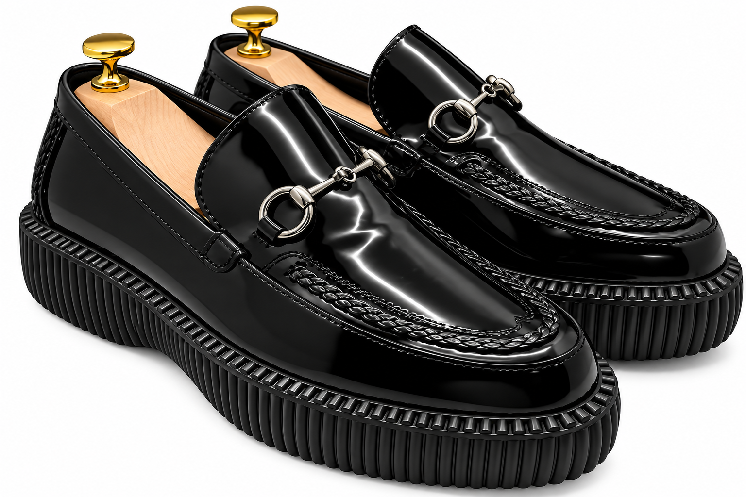 Belem 757-2 Shoe in Black, Horsebit Buckle